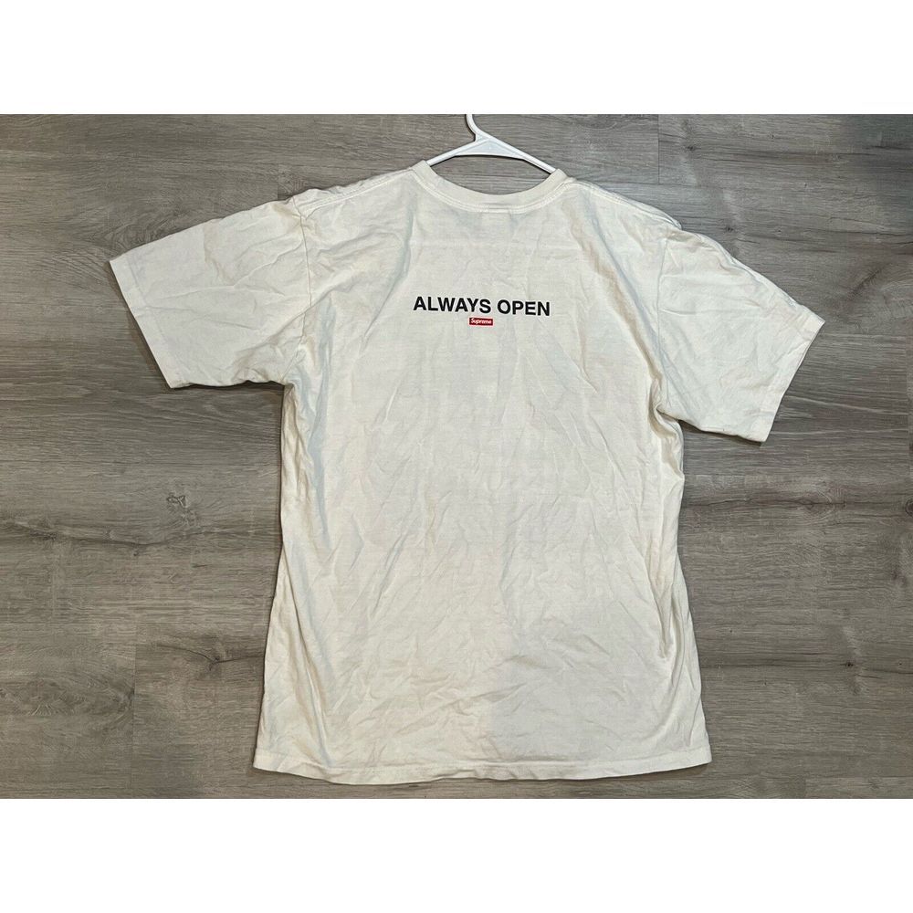 SS22 SUPREME GAS ALWAYS OPEN BOX LOGO TEE T‎ SHIRT WHITE SZ Medium - Picture 6 of 6
